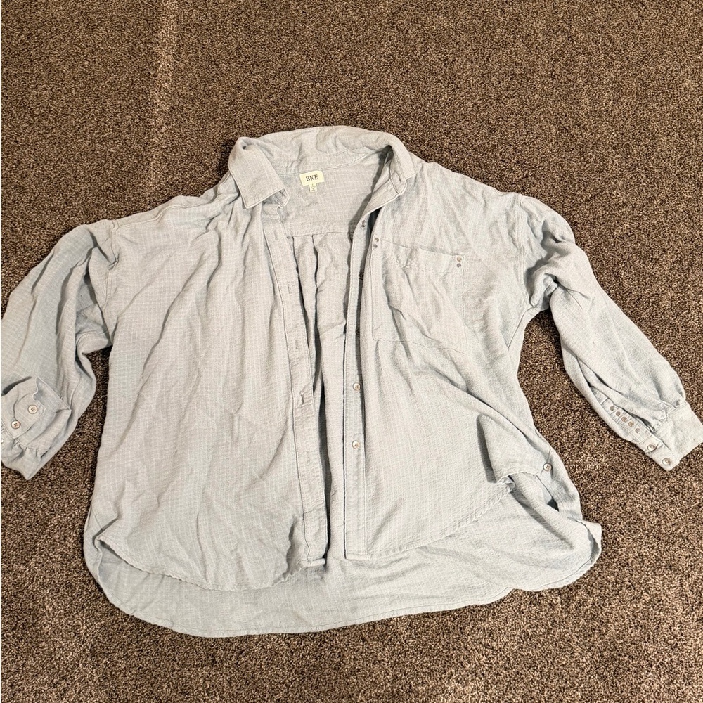 BKE Light Blue Button-Up Shirt size L